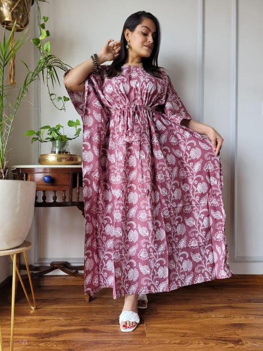 Exclusive New  Added Hand Block printed KAFTAN 🔸️Authentic PRINT, with natural colours.