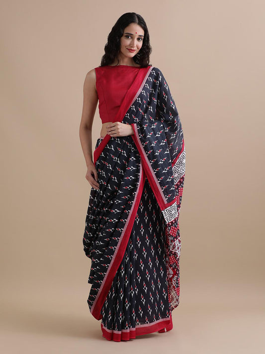 Premium Hand Block Printed Pure Cotton Saree