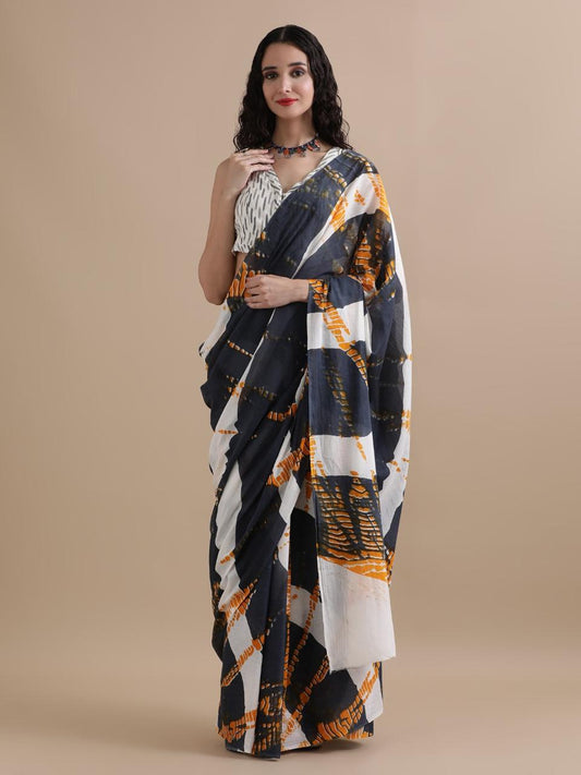 Exclusive Premium Hand Block Printed Pure Cotton Saree