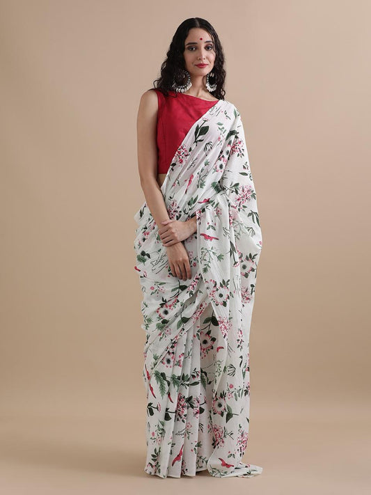 Exclusive Premium Hand Block Printed Pure Cotton Saree