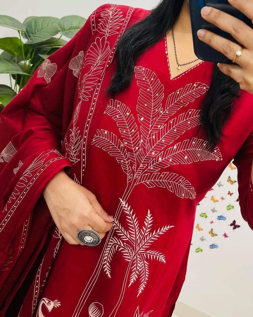🌹🌹Pure fine Cotton fabric &nbsp; Kurti with Pant with cotton 100-100 Dupatta🌹🌹(WARED434)