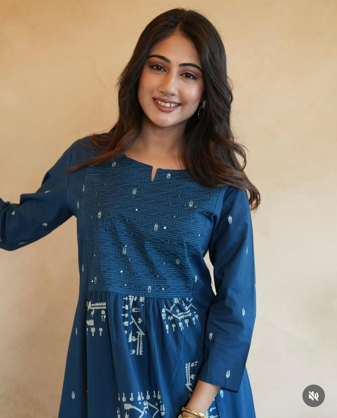 New anarkali kurta set with Cotton Pant Malmal Dupatta with tier pattern(WARED448)