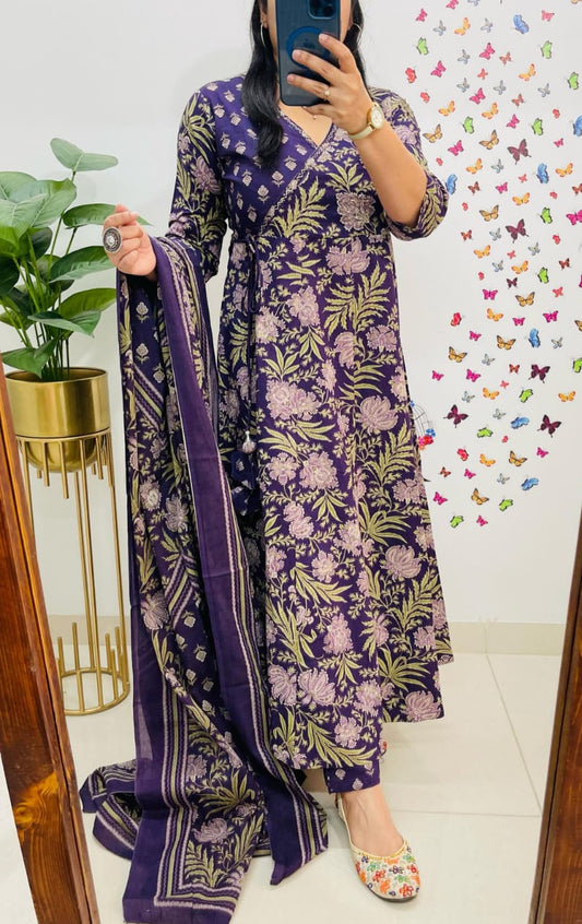 New Anarkali kurta set with Angrakha style (WARED453)