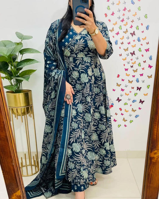 New Anarkali kurta set with Angrakha style (WARED451)