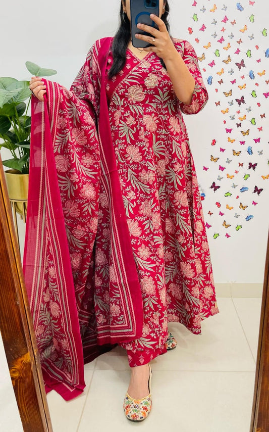 New Anarkali kurta set with Angrakha style (WARED452)