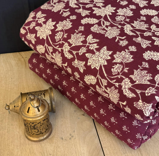 Exclusive Hand Block Printed Fabric Combo  (SWCOM68)