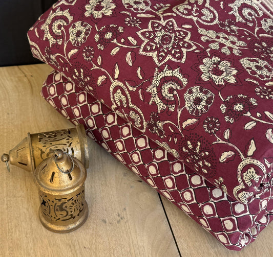 Exclusive Hand Block Printed Fabric Combo  (SWCOM62)