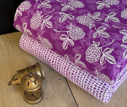 Exclusive Hand Block Printed Fabric Combo  (SWCOM55)