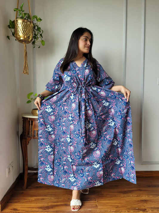 Exclusive New  Added Hand Block printed KAFTAN 🔸️Authentic PRINT, with natural colours. 30