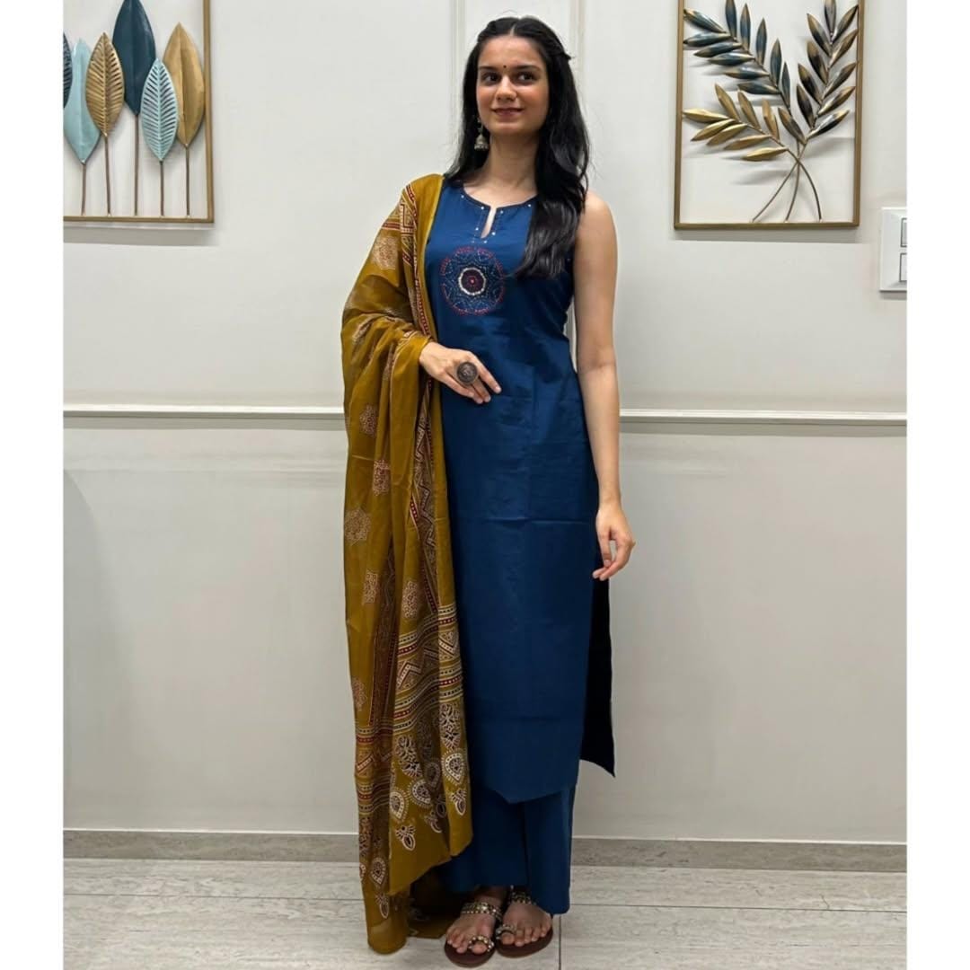PURE HANDLOOM straight KURTI WITH BOTH SIDES POCKETS (WARED481)