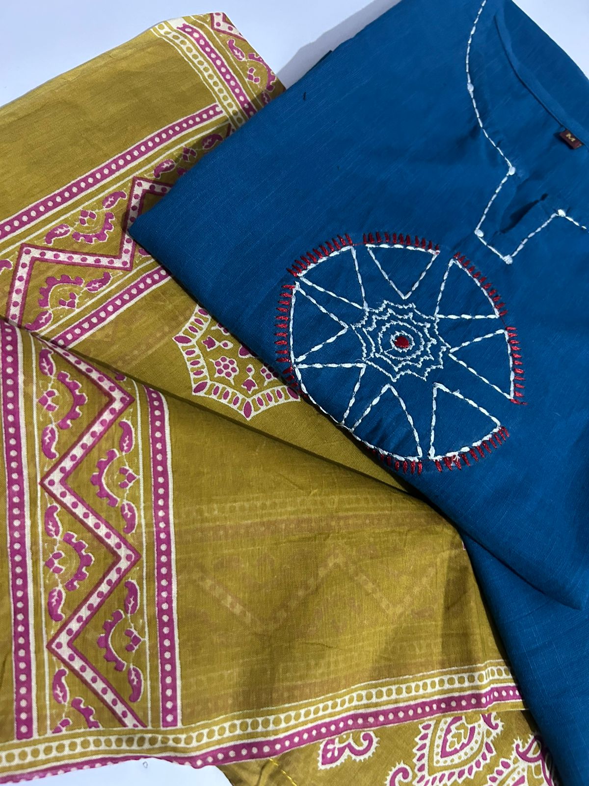 PURE HANDLOOM straight KURTI WITH BOTH SIDES POCKETS (WARED481)