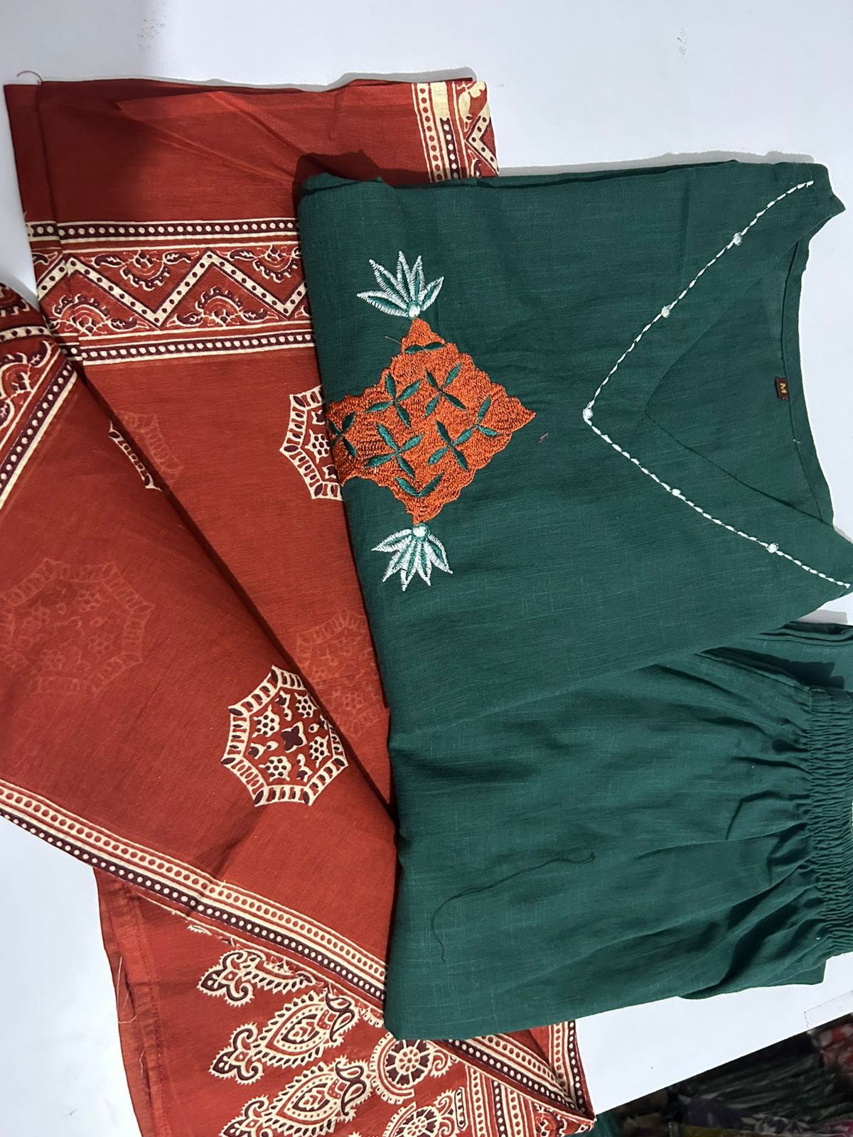 PURE HANDLOOM straight KURTI WITH BOTH SIDES POCKETS (WARED482)