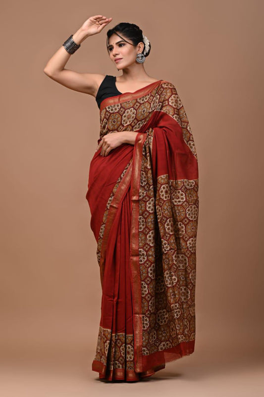 Premium Maheshwari Silk Saree (SWSRMAH12)