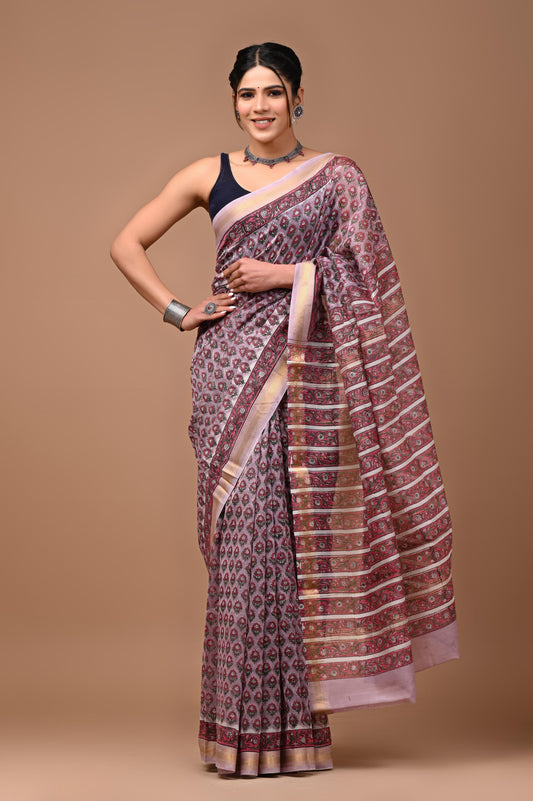 Premium Maheshwari Silk Saree (SWSRMAH14)