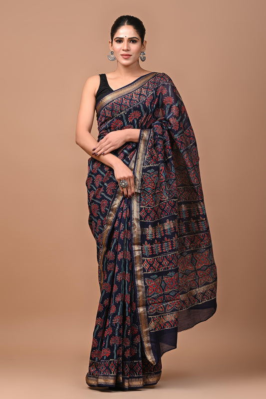 Premium Maheshwari Silk Saree (SWSRMAH17)