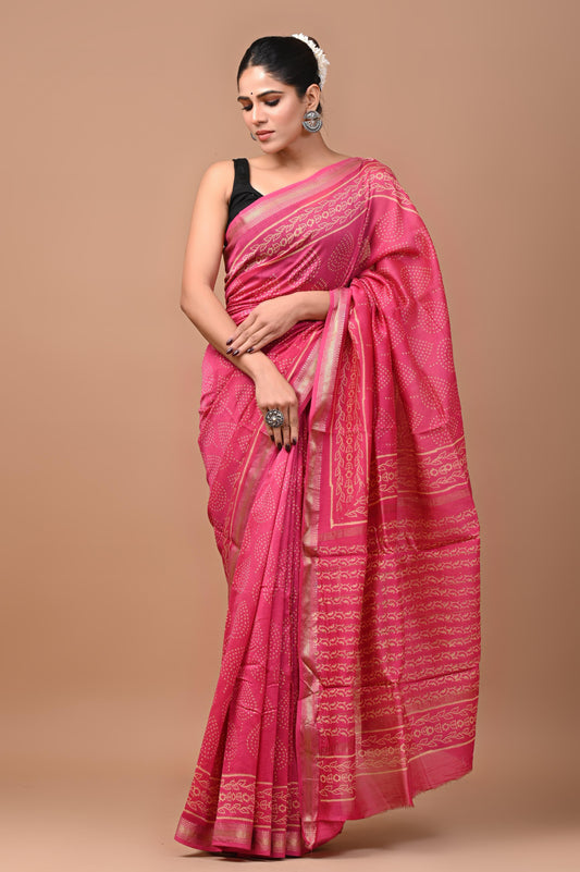 Premium Maheshwari Silk Saree (SWSRMAH18)