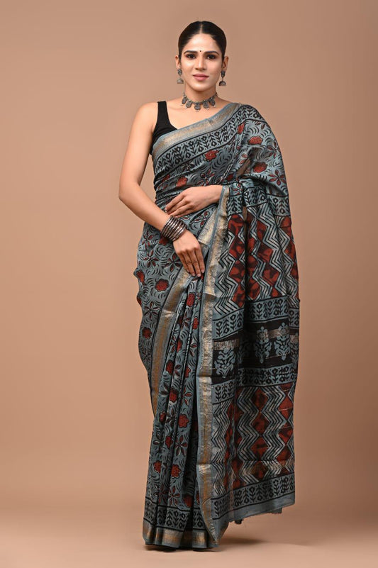 Premium Maheshwari Silk Saree (SWSRMAH37)