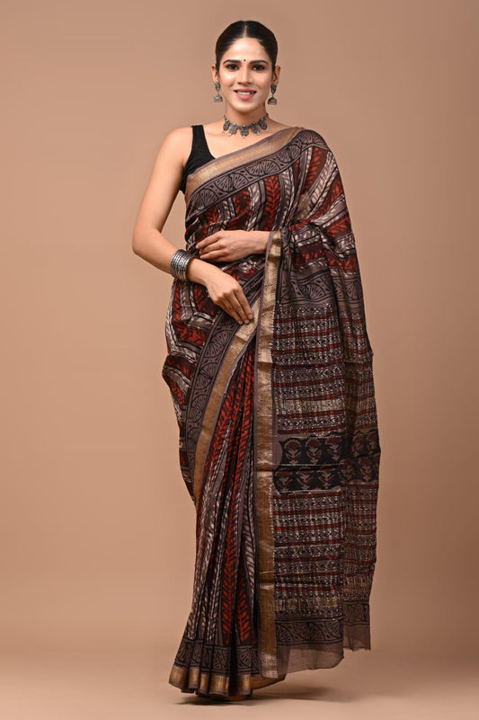Premium Maheshwari Silk Saree (SWSRMAH40)