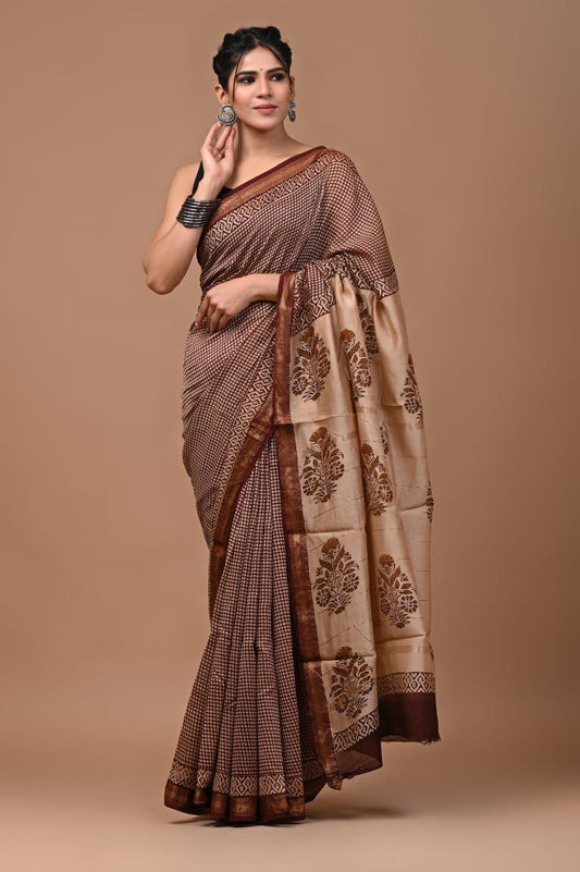 Premium Maheshwari Silk Saree (SWSRMAH53)