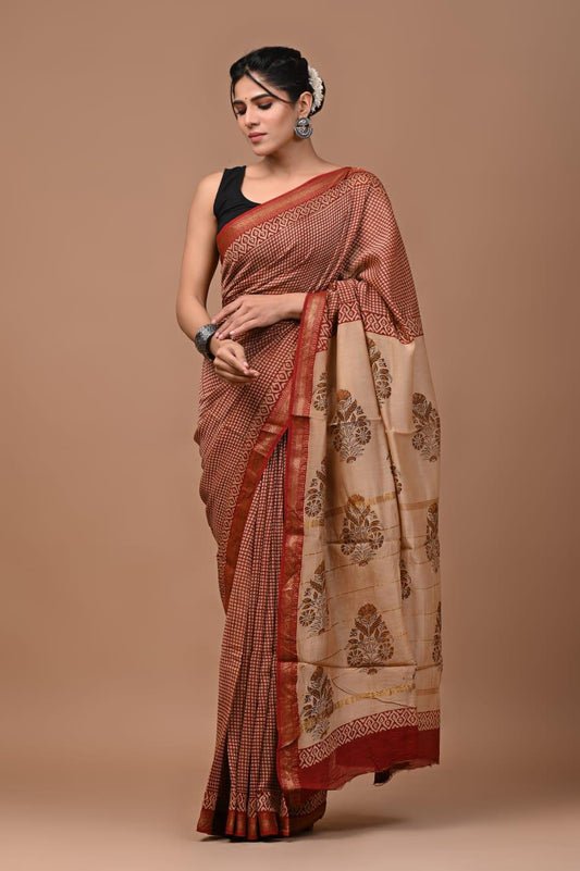 Premium Maheshwari Silk Saree (SWSRMAH54)