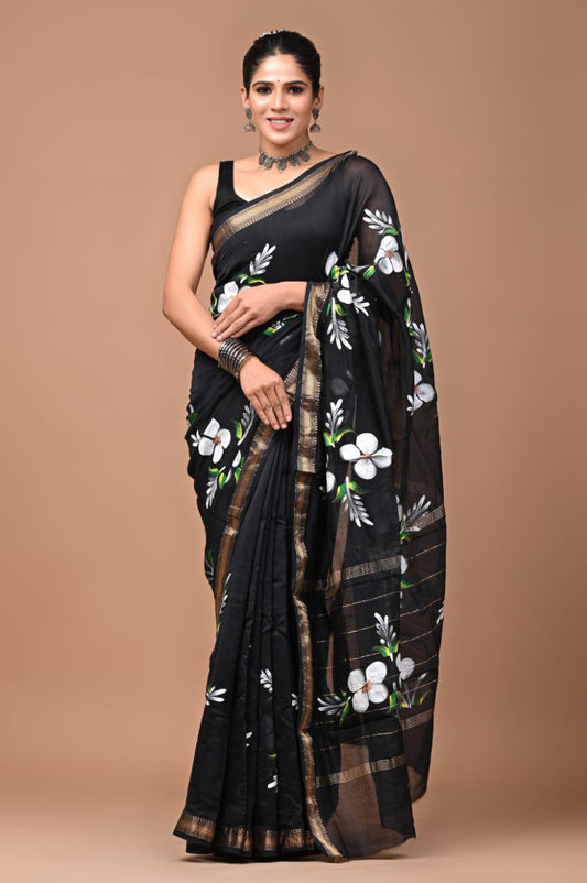 Premium Maheshwari Silk Saree (SWSRMAH59)