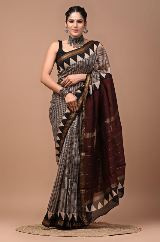 Premium Maheshwari Silk Saree (SWSRMAH63)