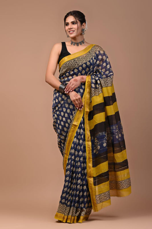 Premium Maheshwari Silk Saree (SWSRMAH61)