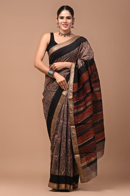 Premium Maheshwari Silk Saree (SWSRMAH64)