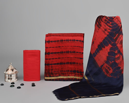 EXCLUSIVE COLLECTION : HAND BLOCK PRINT CHANDERI SILK SUIT SET 24