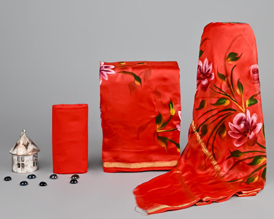 CHANDERI SILK SUIT WITH CHANDERI SILK DUPATTA 49