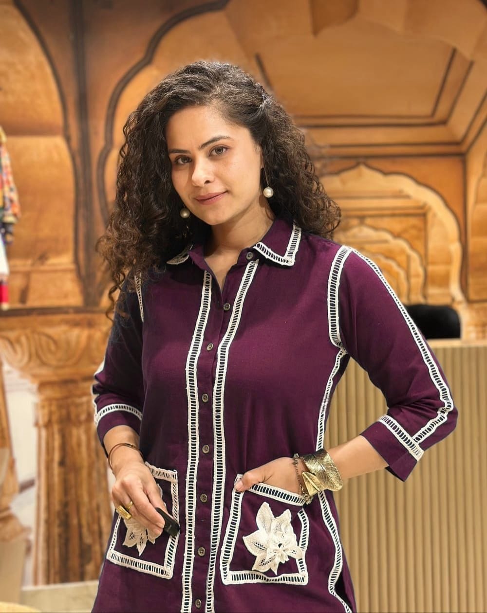 beautiful Heavy Cotton Shirt Style  (WACD174)