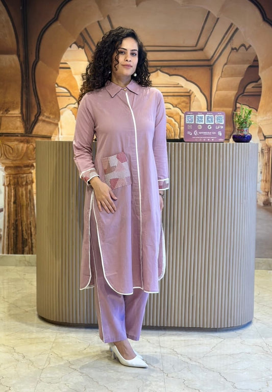 Full Multicolour Embroidery on Sleeves  Pocket (WACD175)