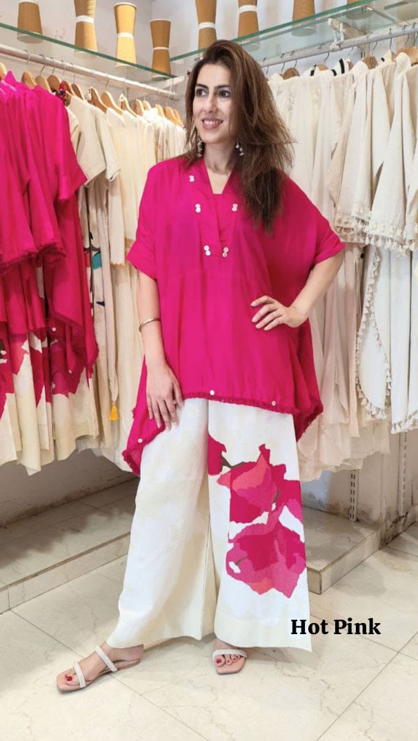 Launching Beautiful Heavy quality Chinon Fabric designer wear Baggy Style Khaftan with Crape Lining Full flowing pattern with Buttons full  lace work on the side Edges  (WACD177)