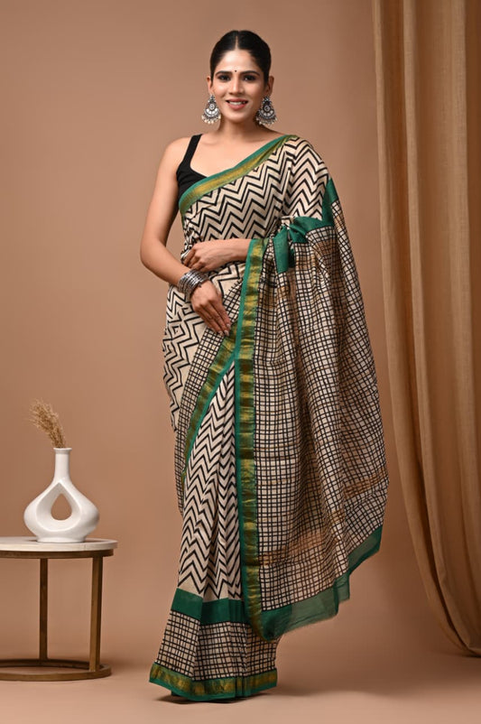 Premium Maheshwari Silk Saree (SWSRMAH124)