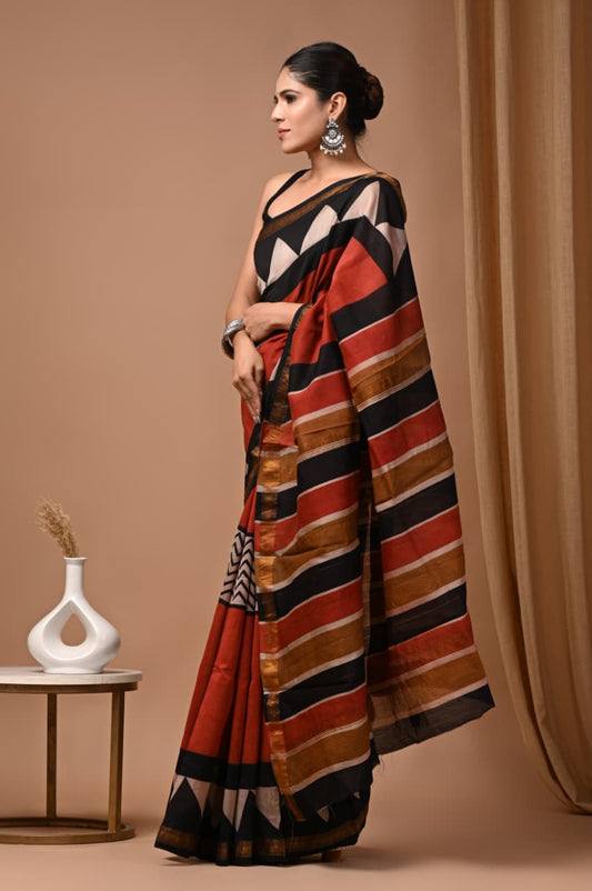 Premium Maheshwari Silk Saree (SWSRMAH118)