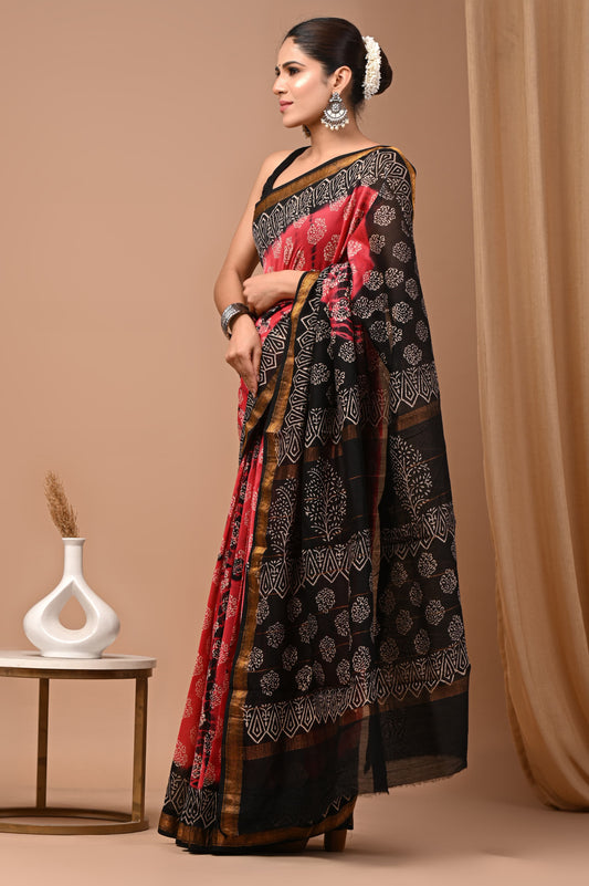 Premium Maheshwari Silk Saree (SWSRMAH115)