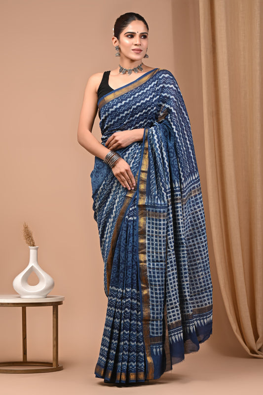 Premium Maheshwari Silk Saree (SWSRMAH111)