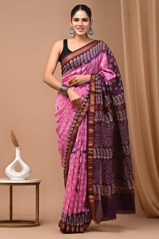 Premium Maheshwari Silk Saree (SWSRMAH109