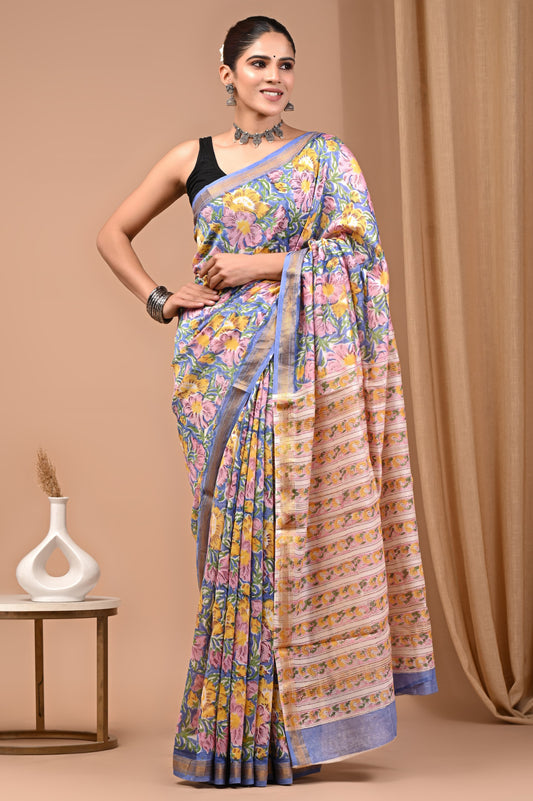 Premium Maheshwari Silk Saree (SWSRMAH108)