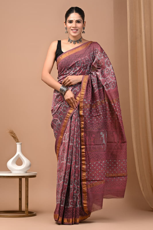 Premium Maheshwari Silk Saree (SWSRMAH103)