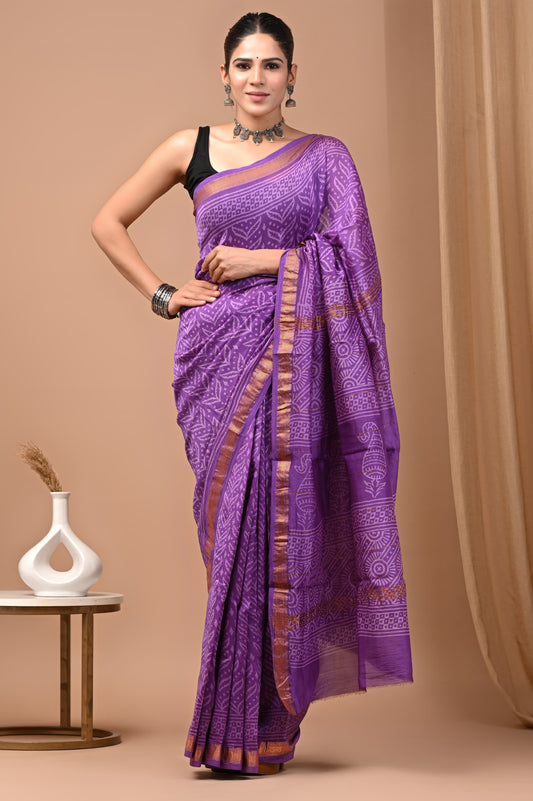 Premium Maheshwari Silk Saree (SWSRMAH98)