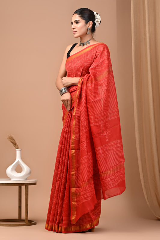 Premium Maheshwari Silk Saree (SWSRMAH96)