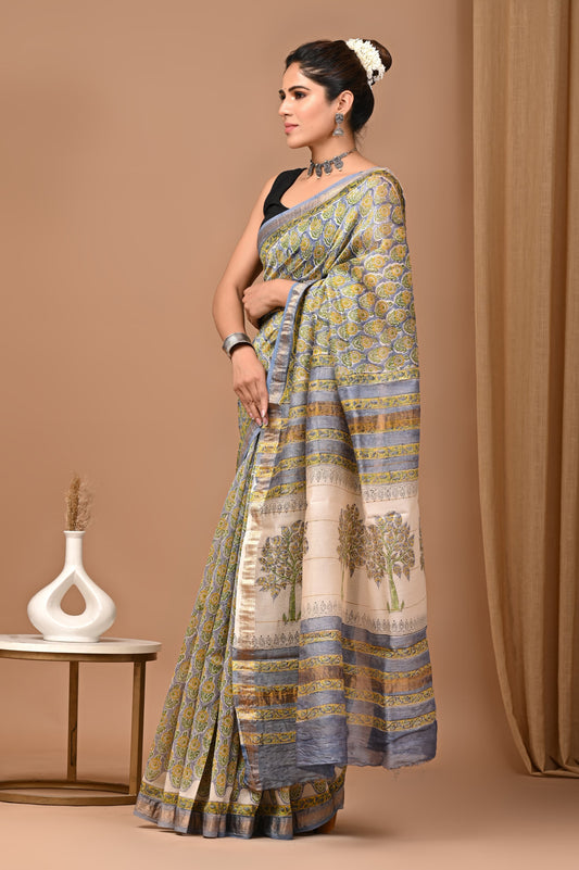 Premium Maheshwari Silk Saree (SWSRMAH91)