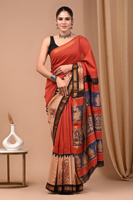 Premium Maheshwari Silk Saree (SWSRMAH79)