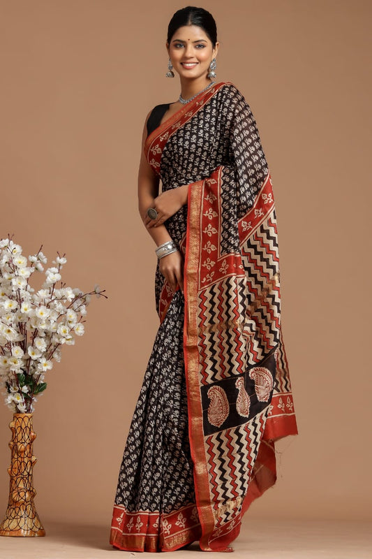 Premium Maheshwari Silk Saree (SWSRMAH71)