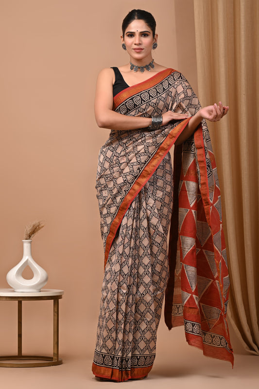 Premium Maheshwari Silk Saree (SWSRMAH66)