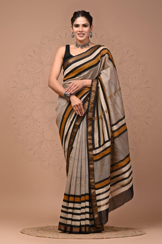 Premium Maheshwari Silk Saree (SWSRMAH65)