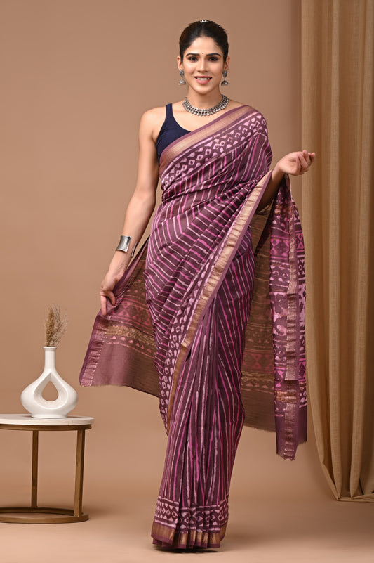 Premium Maheshwari Silk Saree (SWSRMAH63)