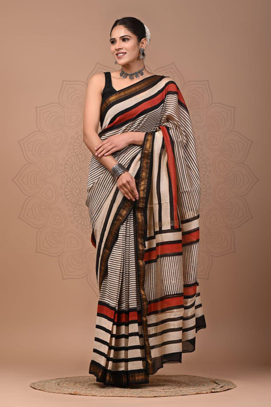 Premium Maheshwari Silk Saree (SWSRMAH61)
