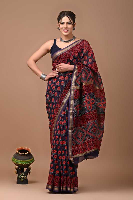Premium Maheshwari Silk Saree (SWSRMAH60)